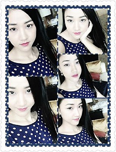 Maya tự chụp những khoảnh khắc xinh đẹp của mình.