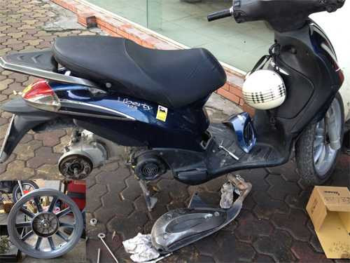 Một chiếc Liberty ie 125 bị lỗi vành hồi tháng 7/2012.
