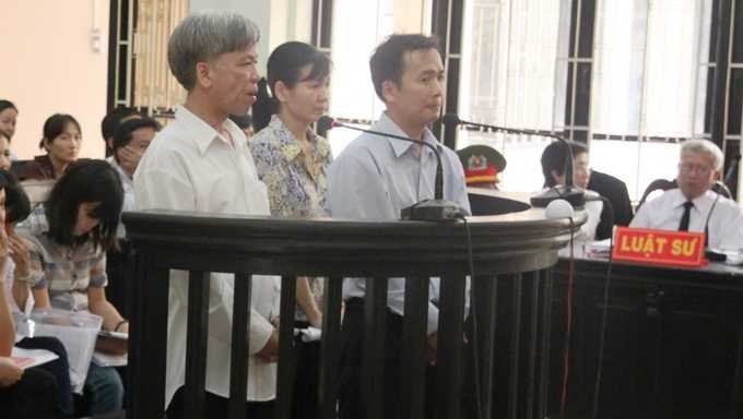 Các bị cáo tại phiên tòa