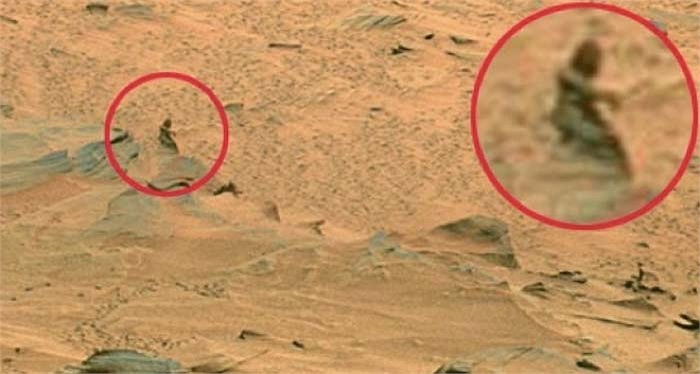 Một hòn đá trên sao Hỏa khiến người ta liên tưởng đến hình ảnh của người khổng lồ bí ẩn BigFood trên Trái đất. Đáng tiếc, người khổng lồ này chỉ cao 6 cm. 