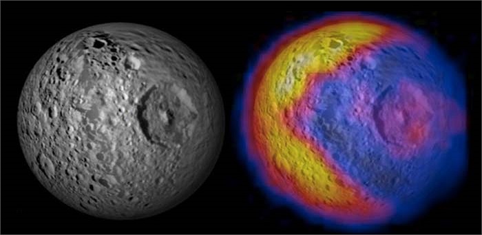 Do sự nóng lên bất thường và đột ngột của các miệng núi lửa, trên bề mặt của mặt trăng này, khi nhin từ xa chúng ta có thể thấy phần nóng lên bất thường đó có hình ảnh như Pac man trong trò chơi điện tử. 