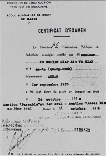 Chứng chỉ thi đỗ Luật khoa cử nhân