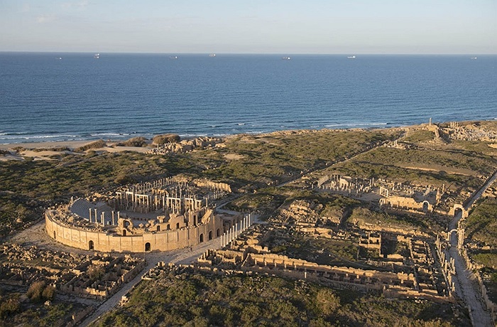 Toàn bộ khung cảnh khu di tích Leptis Magna