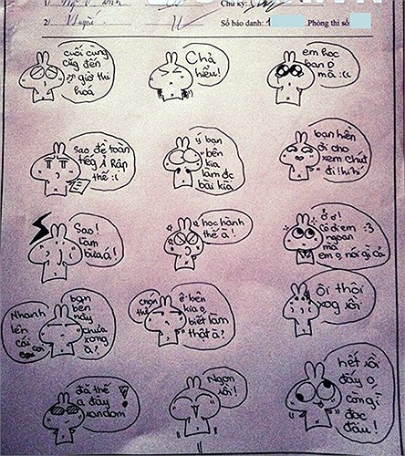 Giấy nháp thí sinh môn Hóa học trong kỳ thi tốt nghiệp THPT