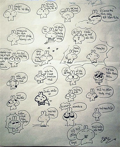 Giấy nháp của sĩ tử trong kỳ thi đại học môn tiếng Anh khối D