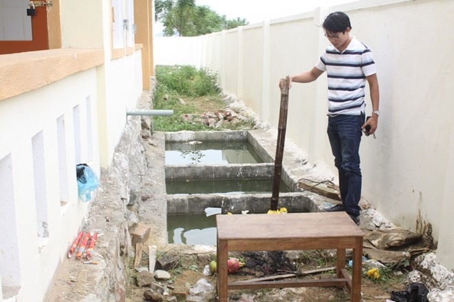 Hiện trường nơi cháu Nhân rơi xuống hố ga tử vong.