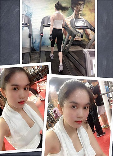 Trinh phải đổ rất nhiều mồ hôi trên sàn tập