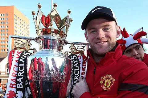 Rooney ăn mừng danh hiệu Premier League