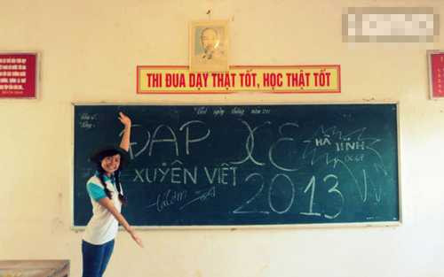 Nữ sinh đạp xe xuyên Việt 35 ngày