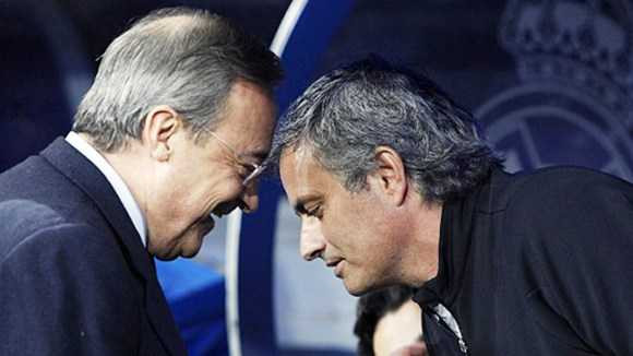 Mourinho và chủ tịch Perez