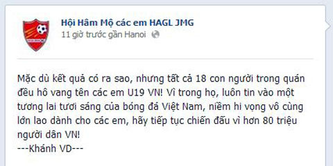 facebook u19 việt nam