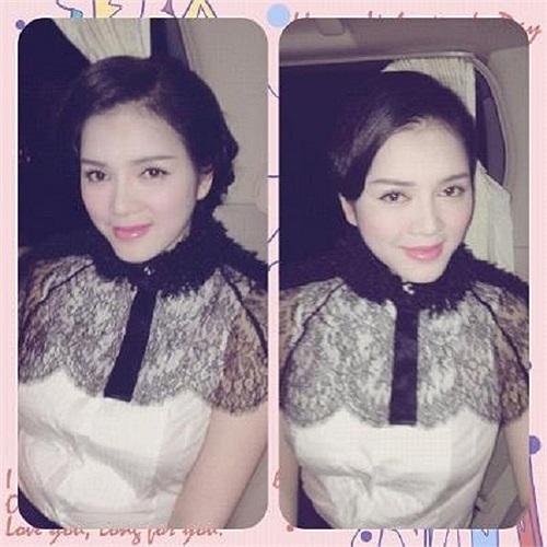 Lý Nhã Kỳ khoe gương mặt được tự tay make up.