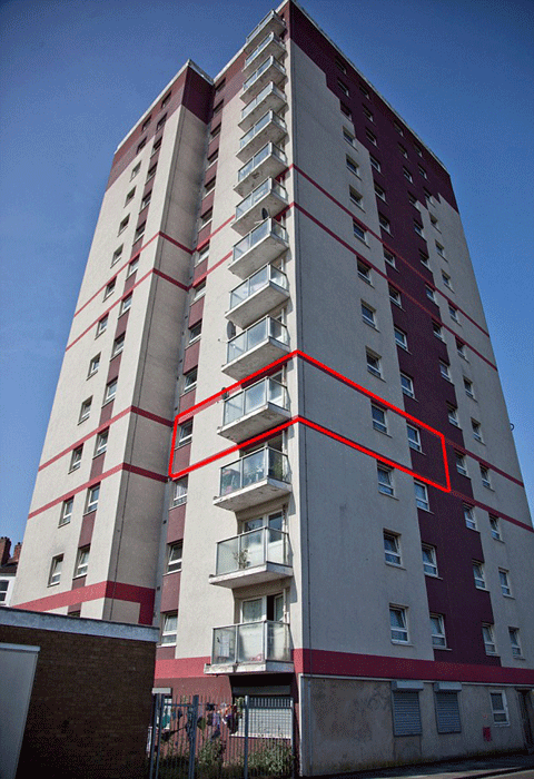 Tòa nhà nơi xảy ra tai nạn đáng tiếc