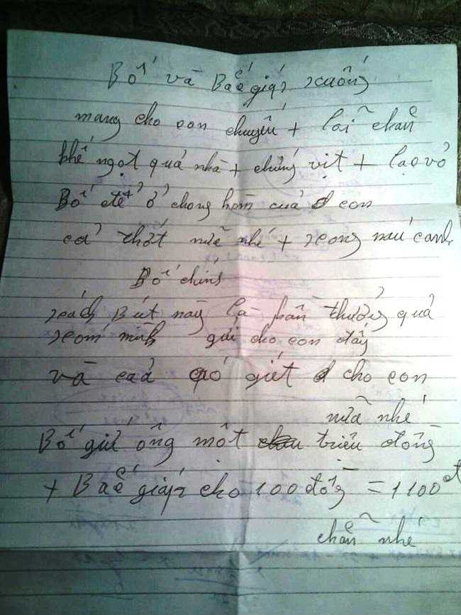 Bức thư xúc động dân mạng