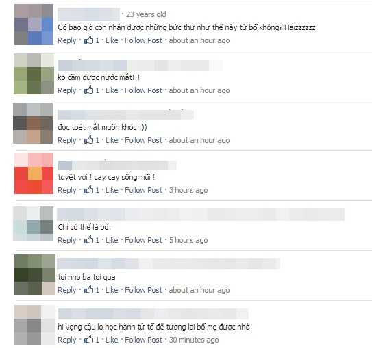 Bức thư xúc động dân mạng