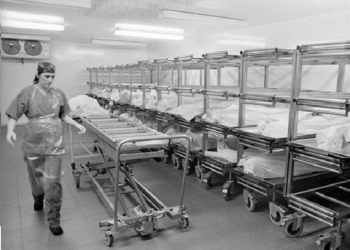 Quang cảnh khu khám nghiệm pháp y.