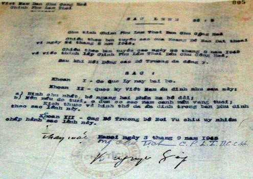 sắc lệnh, Bác Hồ, phong hàm, đại tướng đầu tiên