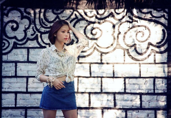 Hotgirl Linh Rin cá tính trong bộ ảnh mới.