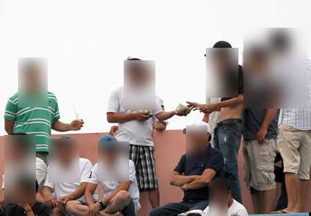 sòng bạc, sân vận động chi lăng, xem bóng đá, con bạc, cá độ