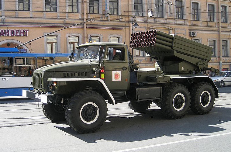 Loại pháo phản lực thứ 2 có mặt trong trang bị cho pháo binh Việt Nam là pháo phản lực BM-21 Grad do Liên Xô sản xuất từ đầu những năm 1960. Ảnh minh họa nước ngoài