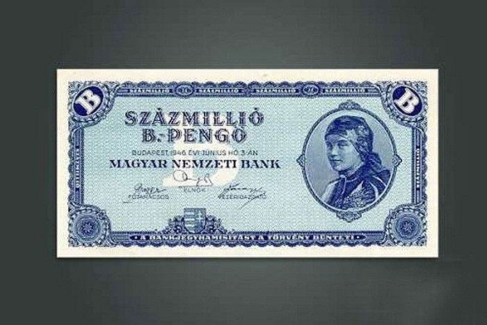 Năm 1946, kinh tế Hungary rơi vào cảnh lạm phát nghiêm trọng nhất trong lịch sử quốc gia này. Chính phủ Hungary khi đó từng phải phát hành đồng tiền có mệnh giá cao kỷ lục, lên tới 100 triệu tỷ pengo. 
