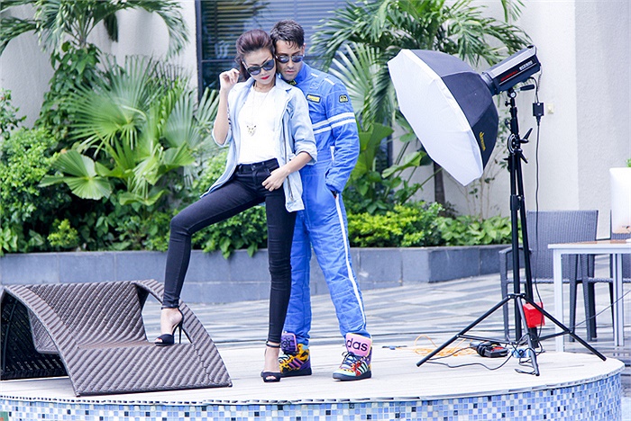 Thanh Hằng và Adam làm việc ăn ý cùng nhau.