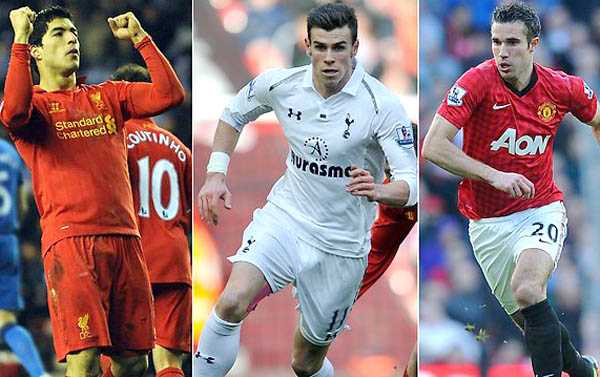 Robin van Persie, Gareth Bale, Luis Suarez 