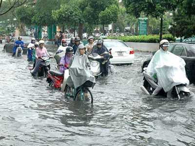  Cảnh ngập úng ở TPHCM.