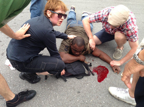 Một nạn nhân bị thương trong vụ xả súng