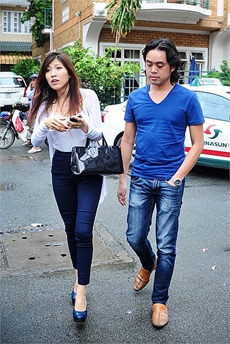 Trang Pháp và nhạc sĩ Dương Khắc Linh.