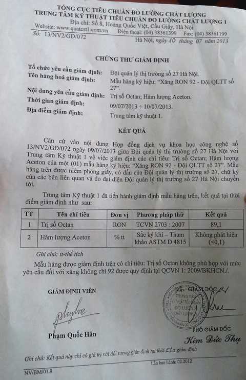 Hàng loạt xe máy hỏng vì đổ xăng: Xăng không đạt chuẩn