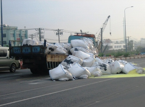 TP.HCM, xe tải, xa lộ Hà Nội, quận 9, người đi đường, đậu xanh