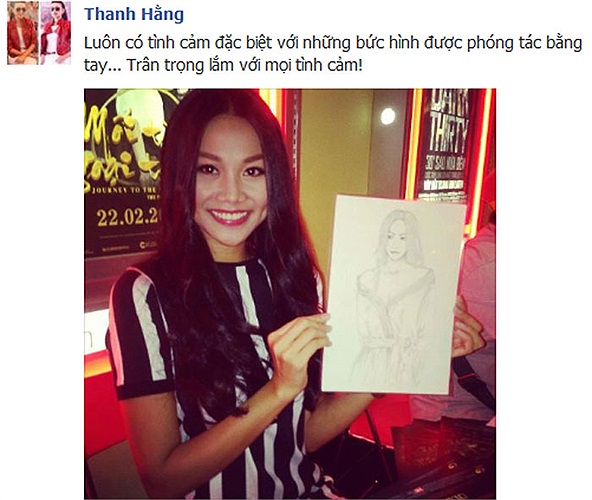 Thanh Hằng luôn có tình cảm đặc biệt với những bức hình được phóng tác bằng tay