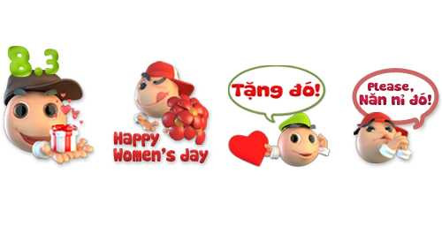 Câu chuyện tình yêu lãng mạn trong bộ sticker