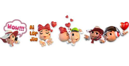 Câu chuyện tình yêu lãng mạn trong bộ sticker