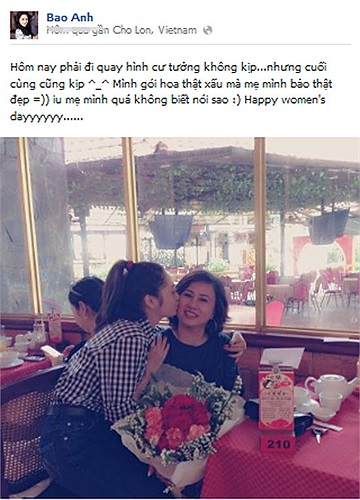 Bảo Anh The Voice và món quà tặng mẹ nhân dịp mùng 8/3.