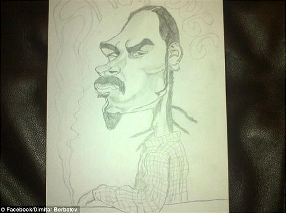 So về năng khiếu vẽ vời- Mạc Hồng Quân hẳn cũng ngang ngửa Berbatov. Chân dung Snoopdogg qua nét vẽ của cựu cầu thủ MU.