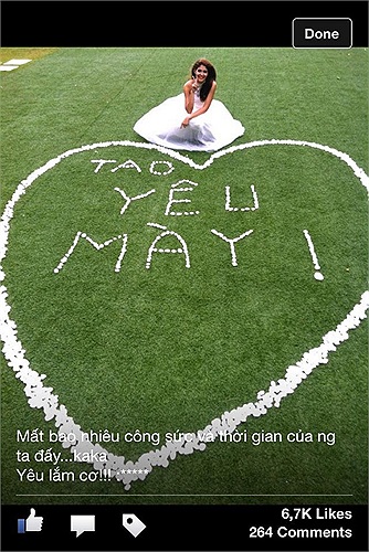 Hình ảnh lãng mạn của Baggio dành cho Andrea