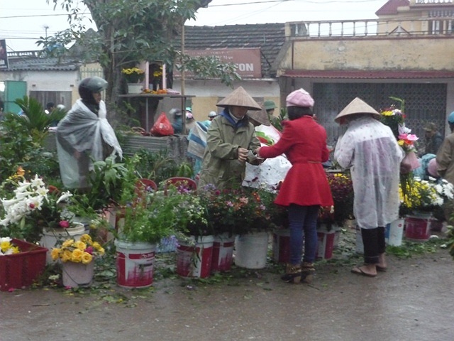 Có mặt tại các chợ cóc vào thời điểm này, không khó để bắt gặp cảnh những người buôn hoa, buôn quất vẫn đang tất bật mời chào khách mua hàng với hi vọng thu hồi vốn. 