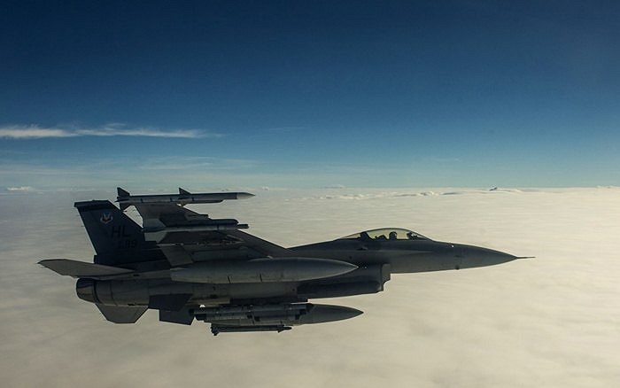 Máy bay chiến đấu F-16C Fighting Falcon của Mỹ tại Căn cứ Không quân Hill, bang Utah