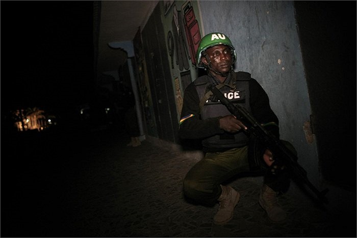 Cảnh sát Somali tuần tra trong đêm