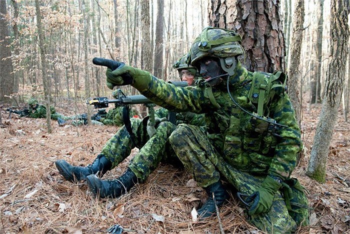 Binh sĩ Lữ đoàn 34 và 35 của Quân đội Canada luyện tập ở căn cứ quân sự Fort Pickett, Virginia, Mỹ