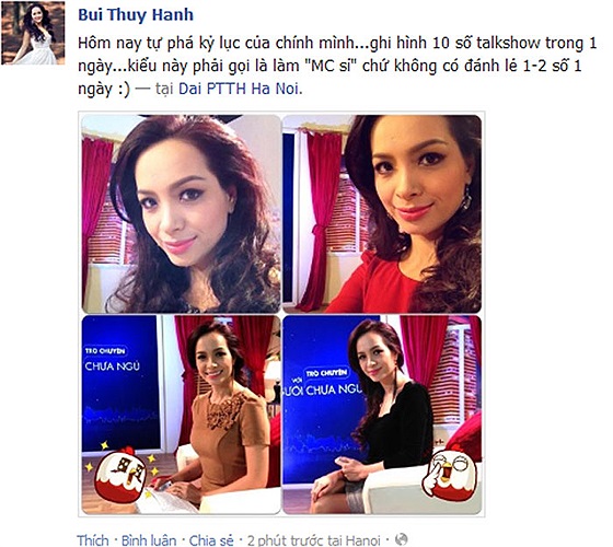 Thúy Hạnh lập kỉ lục chạy số 10 talkshow một ngày