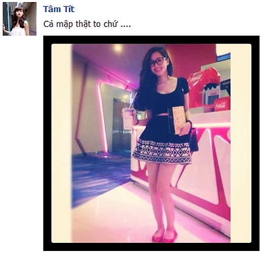 Hotgirl Tâm Tít đi xem phim Bẫy cá mập