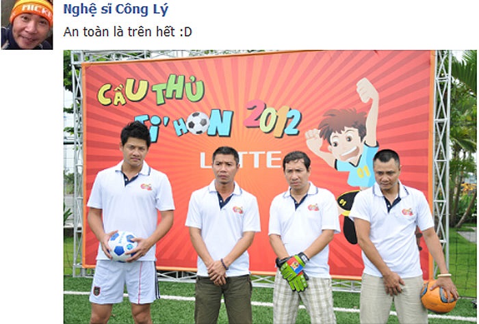 An toàn là trên hết, che chắn cho chắc, Quang Thắng, Công Lý, Tự Long đi đá bóng.