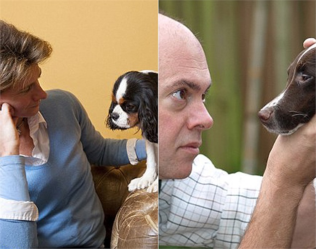 Sarah đang trợ giúp một chú cún vượt qua khủng hoảng tâm lý và chồng cô (ảnh phải) - một bác sĩ thú y - luôn có mặt để đảm bảo sức khỏe tốt nhất cho cún cưng trong kỳ nghỉ sang trọng. 