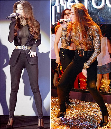 Hồ Ngọc Hà có thể coi là người đoạt ngôi Đệ nhất thời trang xuyên thấu của showbiz Việt. (Theo Xzone/TTTĐ)