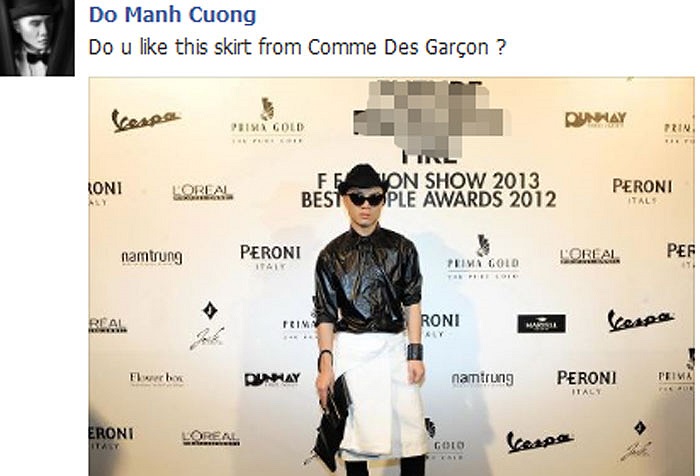 Đỗ Mạnh Cường tiếp tục lăng xê trào lưu váy nam