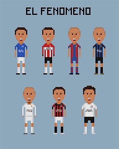 'Người ngoài hành tinh' Ronaldo trong màu áo của nhiều câu lạc bộ khác nhau