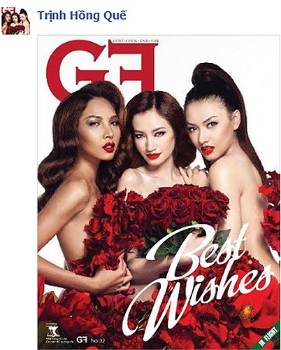 Hồng Quế, Trúc Diễm bán nude trên bìa tạp chí.